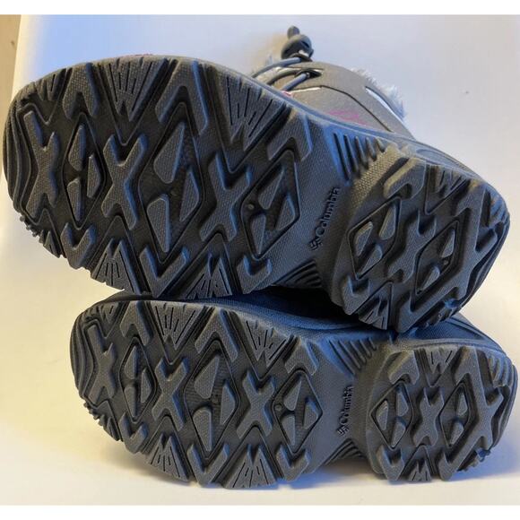 COLUMBIA Insulated Waterproof Kids 200 Grams Winter Boots Gray - Size 1 - Picture 6 of 8